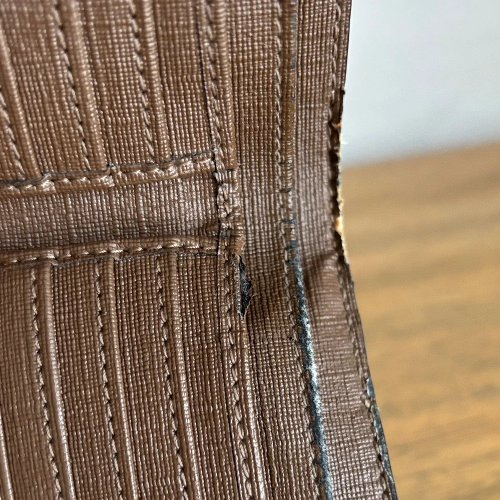 Brown and Gold GUCCI Monogram Wallet - Picture 9 of 13